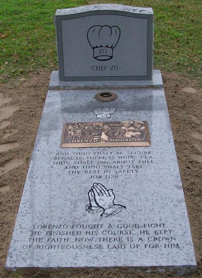 Georgia Gray Granite Ledger Memorial and Headstone with Praying Hands, Chef